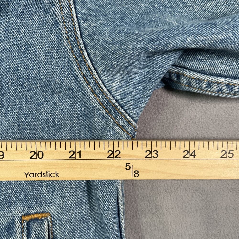 Vintage Winnie The Pooh Denim Jacket Men L Blue Jean Biker Trucker Retro Disney - Picture 4 of 12